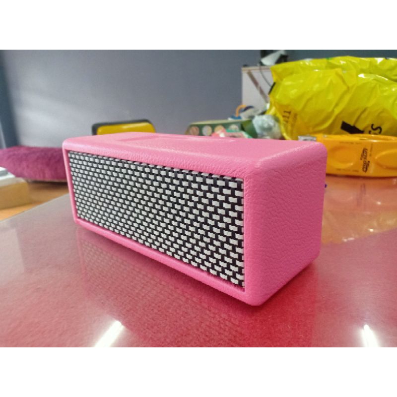 ูตู้ลำโพงบลูทูธทรง marshall ขนาดดอก 2 แผ่นพาสซีฟขนาด 88*48m ช่องใส่แอมป์ 8*35mm งานหุ้มตู้เปล่า ขนาด