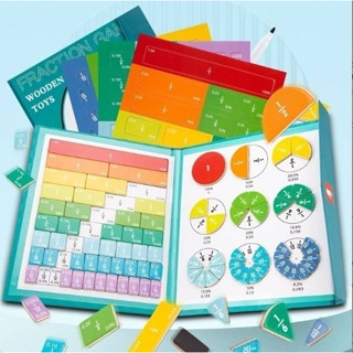 ๊UPRIGHT__พร้อมส่ง Magnetic fraction book ชุดเรียนรู้เศษส่วนแบบแม่เหล็ก