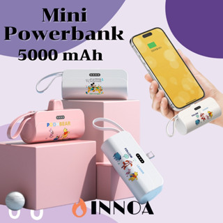 🔥พร้อมส่ง🔥powerbank mini พาวเวอร์แบงค์ แบตสํารองจิ๋ว แต่แจ๋ว พาวเวอร์แบงค์มินิ 5000mAh Fast Charge iPhone type-c DY165