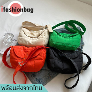 ifashionbag(IF1906) กระเป๋าสะพายไหล่สีสดใส น้ำหนักเบา สําหรับผู้หญิง