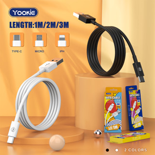 Yookie - CB1 สายชาร์จ ชาร์จเร็ว 1m Data Cable USB Phone Cable 2.4a Flexible TPE Material Fast Charging Cable