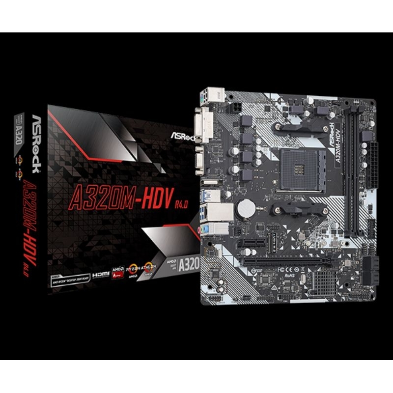 มือสองมีประกัน หมดวันที่ 22/12/2024 ASRock a320m-HDV R4.0