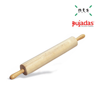 PUJADAS WOODEN ROLLING PIN ไม้นวดแป้งไม้ ยาว 45.5 ซม. ด้ามมือจับหมุนได้ รุ่น PUJ1-804.000