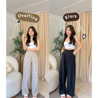 🌤 IVY TROUSERS 🌤 ผ้าโควี่กระบอกใหญ่ 💗