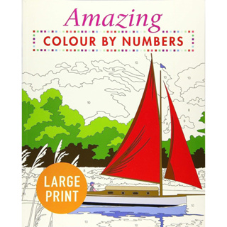 พิมพ์สีตามตัวเลขขนาดใหญ่ที่น่าทึ่ง Amazing Colour-by-Numbers Large Print