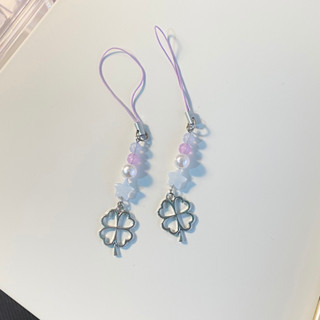 ✿ Phone Charm Sky Violet Clover พร้อมส่ง ✿