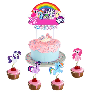 ป้ายปักเค้ก ชุดUnicorn ยูนิคอน ม้า ยูนิคอร์น และชุดPony