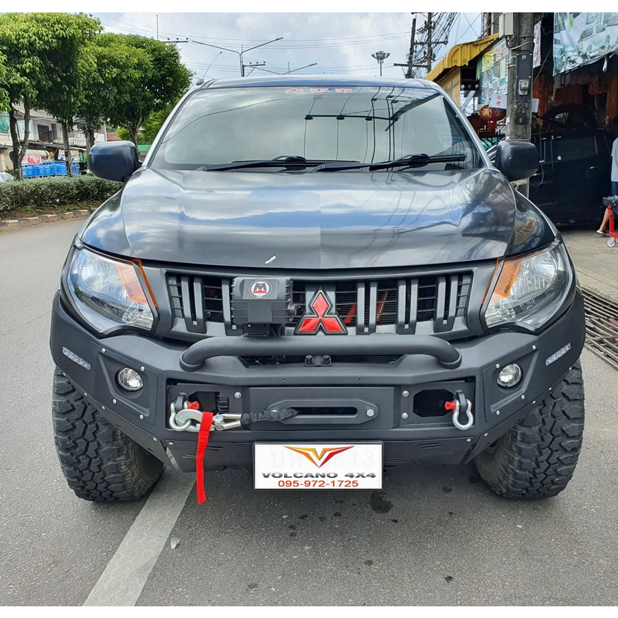 กันชนหน้าออฟโรดเต็ม ไทรทัน 2014-2018 volcano F1 กันชน​หน้า​เหล็ก​ Triton 2014-2018 bull bar