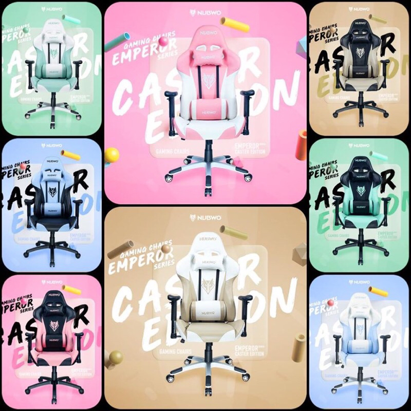 🌀แถมหมวก🌀เก้าอี้ Nubwo 007/ 007 Caster/ 007 Phenom Gaming chair