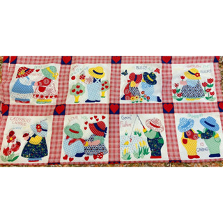 ขนาด 8รูป (45*90เซน) ผ้าคอตตอนอเมริกาหายากลายน้องซูกะแซม Sue Sunbonnet