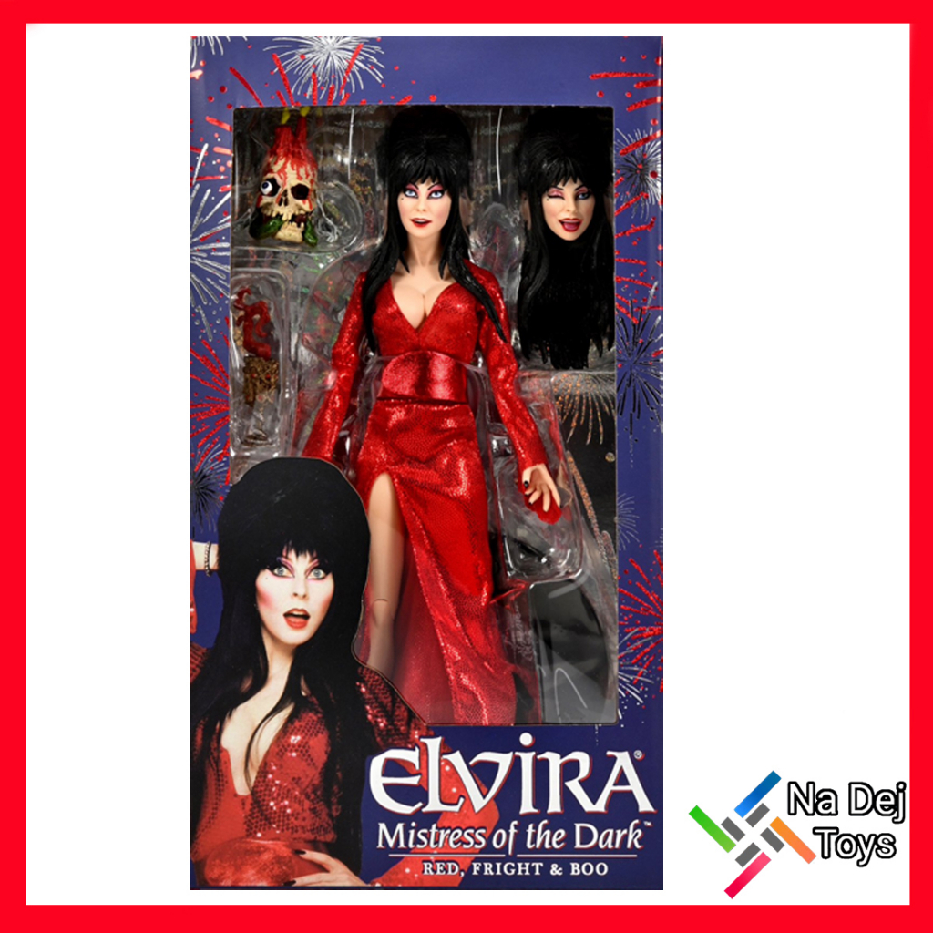 NECA Elvira Red Fright & Boo Dress 7" Figure เอลวิร่า (ชุดแดง) ขนาด 7 นิ้ว ฟิกเกอร์