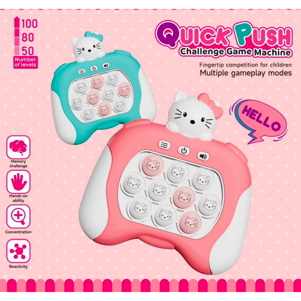 Pop it คิตตี้ มีไฟ ป๊อปอิทไฟฟ้า ของเล่นบีบกด ของเล่นป๊อปอัพไฟฟ้า เกมตีตัวตุ่น เสริมพัฒนาการ บรรเทาความเครียด JP-84 ราคาถูก Shopee Lazada