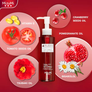 ถูก/แท้/มีไลฟ์ ล้างเครื่องสำอาง MizuMi 4 Red Miracle Cleansing Oil มิซึมิ คลีนซิ่งออย ออยล้างหน้า