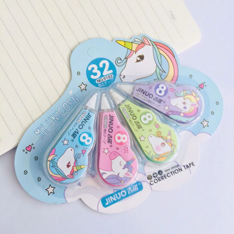 [Set คุ้ม 4 ชิ้น] เทปลบคำผิด 4 สี 4 แบบ ลิควิดเทป ลบปากกา เครื่องเขียน น่ารัก อุปกรณ์การเรียน unicorn เจ้าหญิง