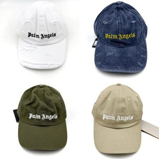 Palm Angels Cap ของแท้ หมวกแก๊ป หมวก ปาล์มแองเจิล ปาล์ม แองเจิล ครีม เขียว ขาว ยีนส์ เบจ