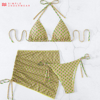 028 Simple Underwear bikini ชุดเซต 3 ชิ้น