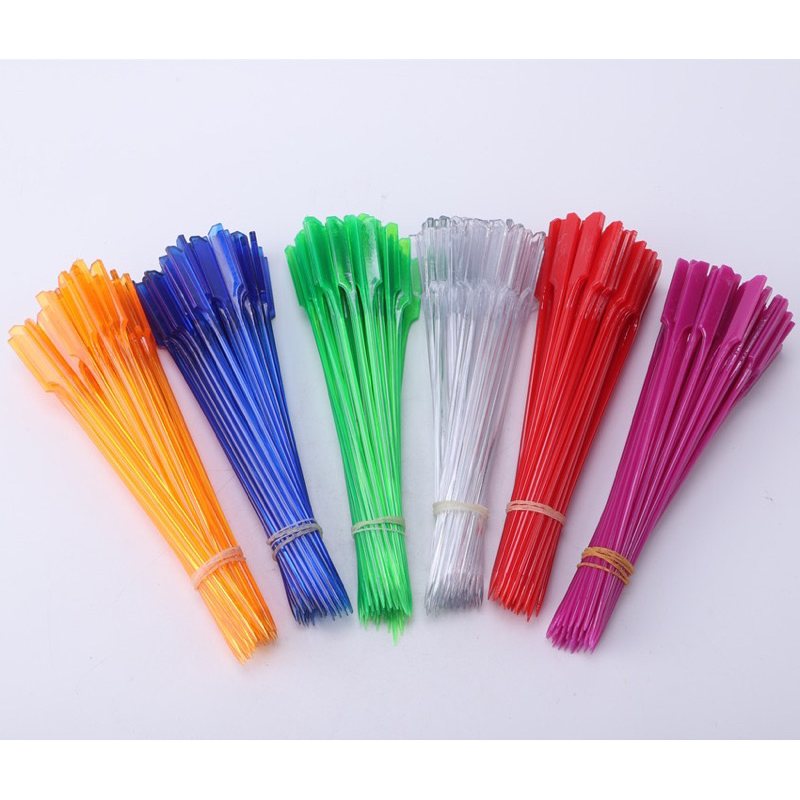 ไม้เสียบพลาสติก ไม้เสียบหมาล่าสายพาน เกรดทนความร้อนสูงได้ แพคละ 10 ชิ้น **พร้อมส่งในไทย**