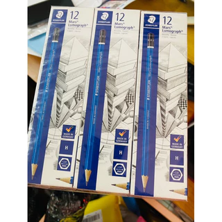 ดินสอ แรเงา วาดภาพ วาดเขียน ดำ สเตทเล่อร์ (1แท่ง) B/H/2H/3H/HB/2B/3B/4B/5B/6B/EE Staedtler Lumograph ลูโมกราฟ US.Station