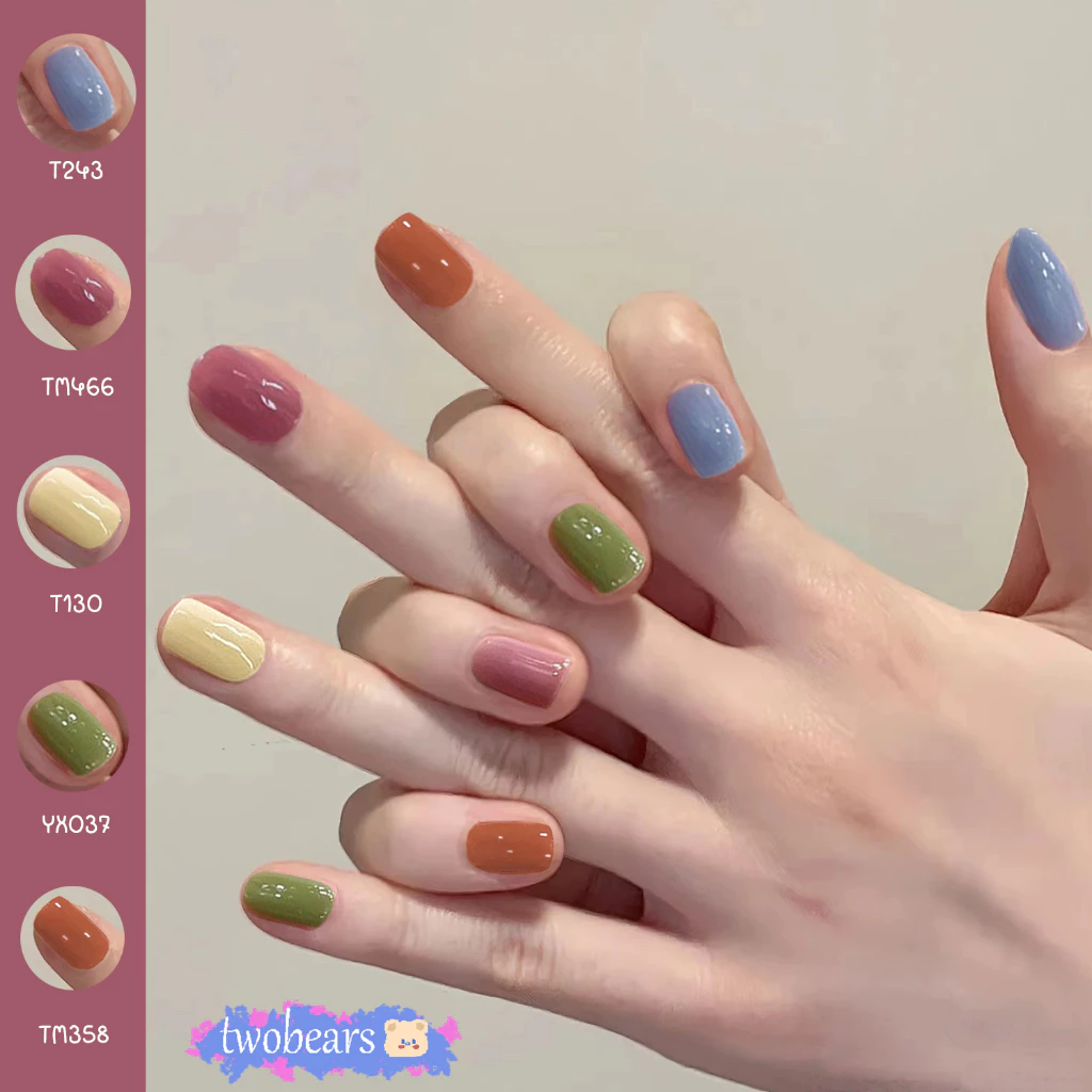 🌈พร้อมส่ง Two-moons ของแท้ ยาทาเล็บ สีทาเล็บกึ่งเจล ขนาด10ml*1 ไม่ต้องอบ สีสวย แห้งไว รุ่นใหม่ t1