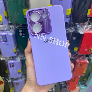 เคสกำมะหยี่สี ขอบโครเมี่ยมมีโลโก้สำหรับรุ่นVivo Y11/Y12/Y15//Y17/Y30/Y50/v23E/Y01/Y15S/Y33T/Y33S‼️พร้อมส่งในไทย🚛🚛