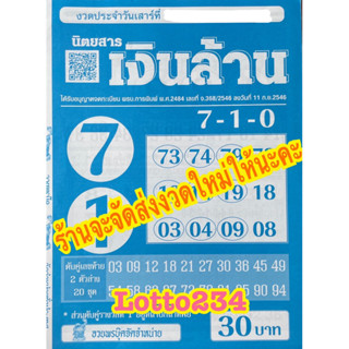 เงินล้าน รวยงวด งวดใหม่ หนังสือหวย สมุดหวย ใบใบ้หวย ล็อตเตอรี่ หวย เลขเด็ด รางวัลที่หนึ่ง รางวัลเลขท้ายสองตัว