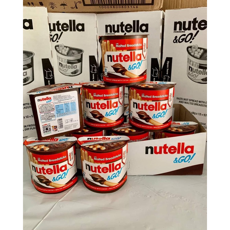 (ยกโหล)Nutella&Go! ปังจิ้มนูเทลล่า 1 ถาด มี 12 กล่อง