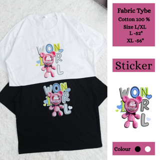 Pink Bear T -shirt (อก 52-56”) เสื้อยืดผ้าคอตตอน 100% Plus size