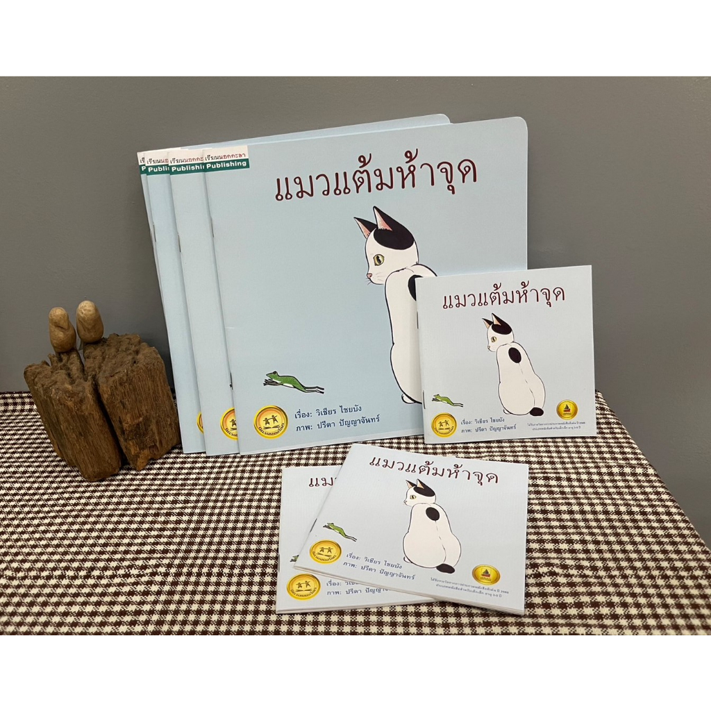 แมวแต้มห้าจุด ขนาด 9x9 นิ้ว หนังสือนิทานพัฒนา self EFและพัฒนาการทางด้านภาษา