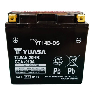 แบตเตอรี่มอเตอร์ไซค์บิ๊กไบค์ YUASA รุ่น YT14B-BS(แท้ติดรถ)