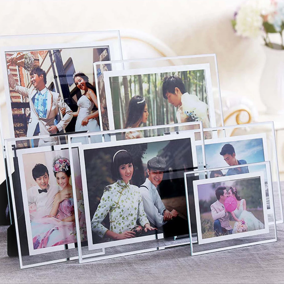 กรอบรูปคริสตัลกระจกขอบเงิน วางได้ทั้งแนวตั้งและแนวนอน thumbnail 5
