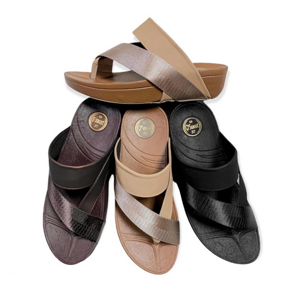 💙💙 รองเท้าแตะแฟชั่น ตกแต่งสายคาดทันสมัย ทรงสวยใส่ง่ายสบาย💙💙พร้อมส่ง🛒 [สายเป๋า]