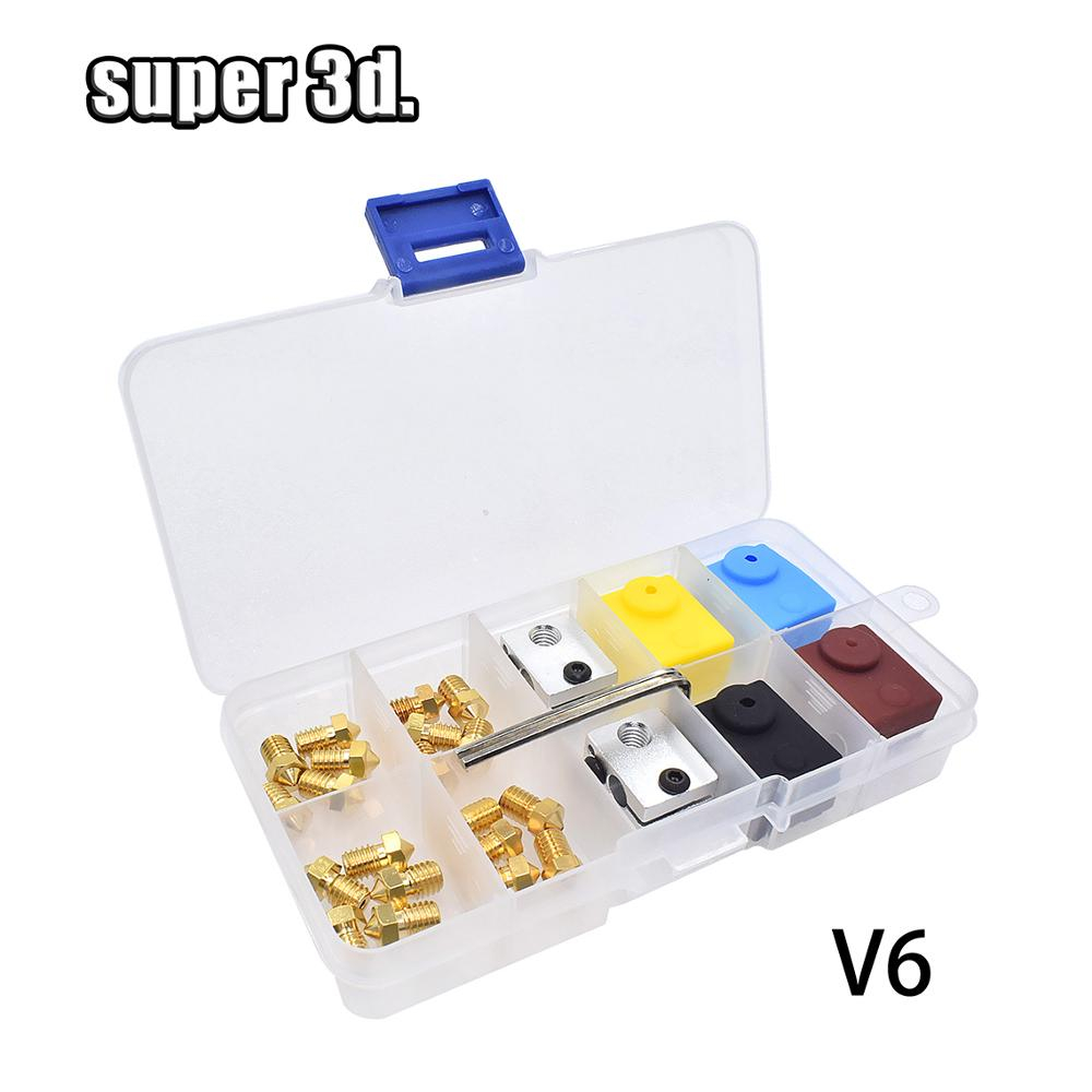 Ideaformer V6 / MK8 1.75mm Nozzle+Heat block+ Silicone Socks For A8 CR-10 Ender 3 3D Printer Extrude