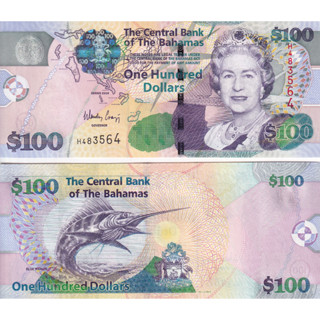 Bahamas 100 Dollars 2009 P 76 UNC