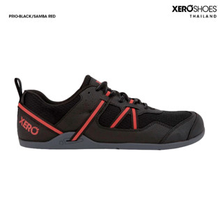 XERO SHOES Barefoot shoe รองเท้าผ้าใบรุ่น PRIO ผู้ชาย สี Black / Samba Red รองเท้าวิ่ง ออกกำลังกาย PRM-BSR