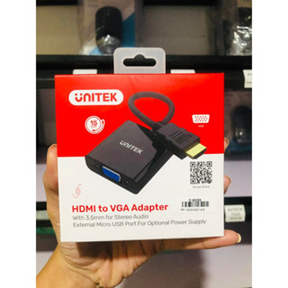 💥ตัวแปลง  UNITEK Y-6333 HDMI to VGA+Audio with optional power port🧩