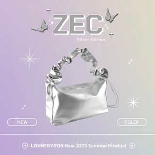 ✨พร้อมส่ง กระเป๋า LONNE - zec bag (new สี silver) แบรนด์เกาหลีแท้ 100% (lonnebyron / uniqmoment)