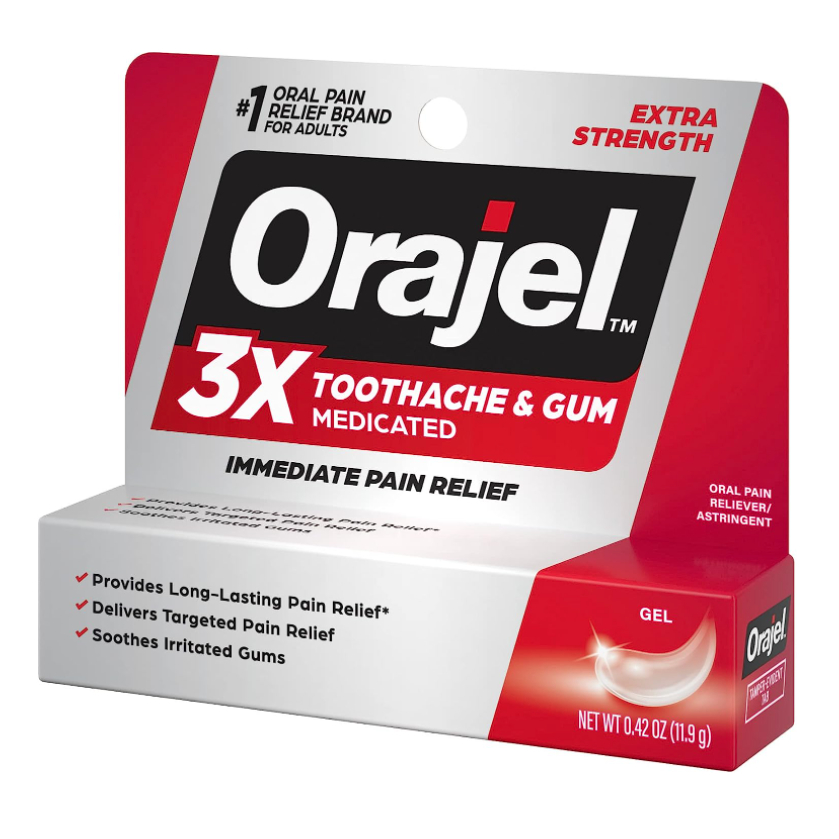Orajel extra strength gel เจลลดอาการปวดจากแผลร้อนใน จัดฟัน ถอนฟัน ผ่าฟัน