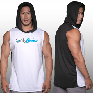 ONLY GAINS เสื้อฮู้ดแขนกุด Sleeveless Hoodies