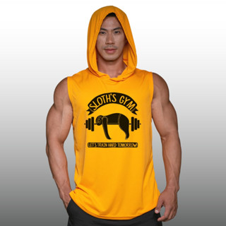 SLOTHS GYM เสื้อฮู้ดแขนกุด Sleeveless Hoodies