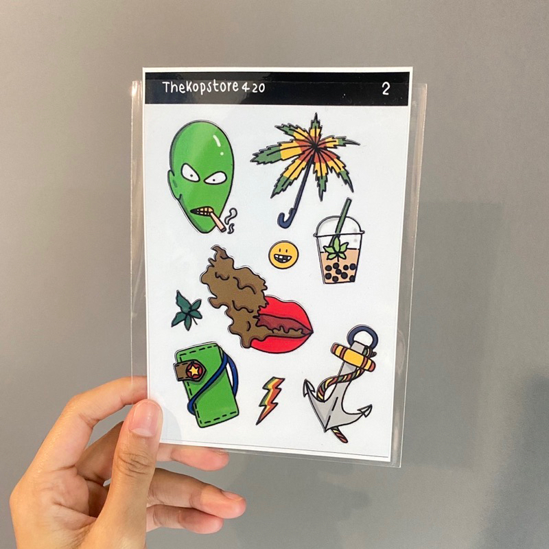 ☘️STICKER 420 No.2✨ (สติ๊กเกอร์สายเขียว)