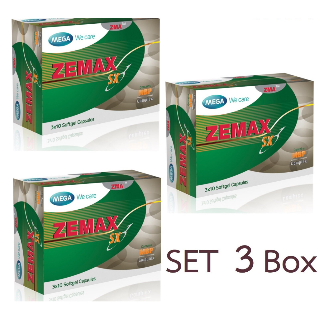 "Mega Zemax SX 30 เม็ด เสริมฮอร์โมน สุขภาพเพศชาย Exp.04/25