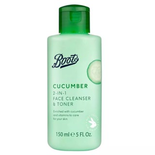 Boots Cucumber 2-in-1 Face Cleanser &amp; Toner 150ml.