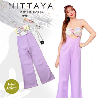 ราคาถูกที่สุด!! NITTAYA เซตเกาะอกหลากสี + กางเกงขายาว มี 3 สี