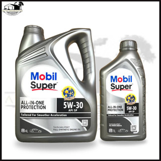 Mobil Super 5W-30 ขนาด 4+1 ลิตร  สังเคราะห์แท้ น้ำมันเครื่องเบนซิน โมบิลซุปเปอร์  5W-30