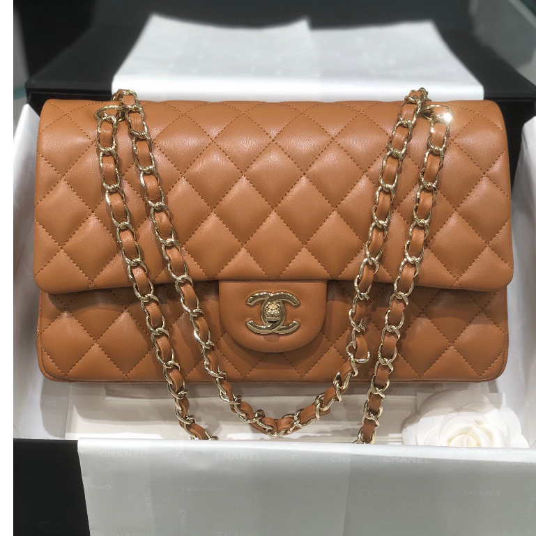 พรี​ ราคา15600 Chanel CF หนังแท้ กระเป๋าสะพายข้าง กระเป๋าสะพาย  size𝟏𝟓.𝟓*𝟐𝟓.𝟓*𝟔.𝟓𝐜𝐦