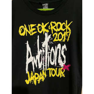 เสื้อวงดนตรี one ok rock 2017 ambitions japan tour อก 39” ยาว 26.5” size M สีดำสภาพดี