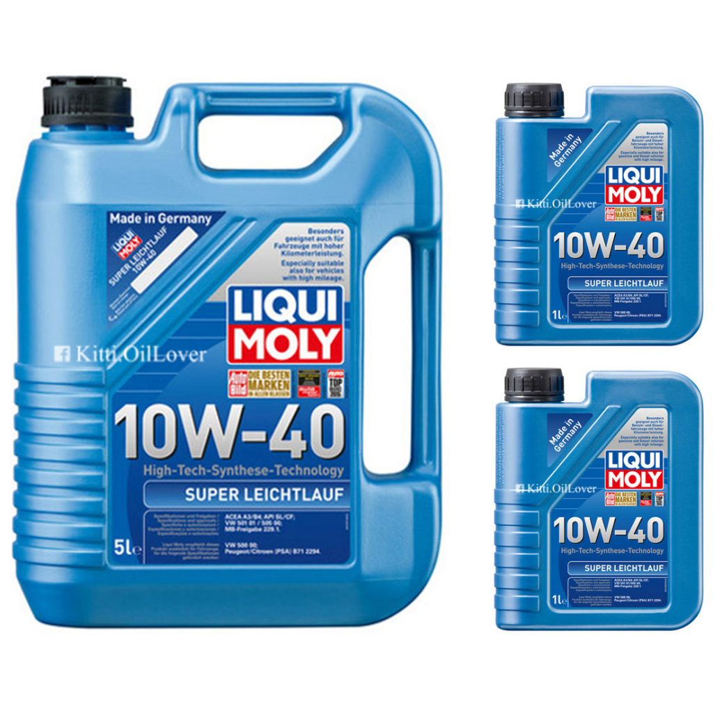 Liqui Moly ( 7 ลิตร ) Super Leichtlauf 10W-40 เครื่องยนต์เบนซินและดีเซล คอมมอนเรล ไม่มีกรองน้ำมันเคร