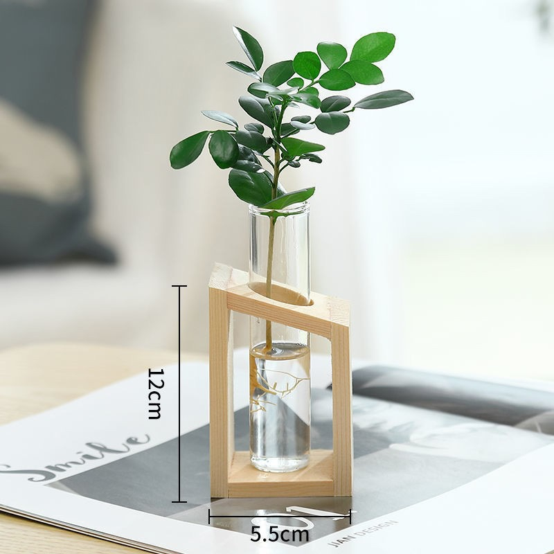 OurHome [พร้อมส่ง] แจกันแก้วหลอดทดลองนอร์ดิก Nordic test tube glass vase สร้างสรรค์ตกแต่งบ้านสวน กระถางดอกไม้