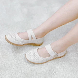 Bata บาจา รองเท้าส้นแบนลำลอง หุ้มส้น สายปรับระดับได้ ใส่ง่าย น้ำหนักเบา ไม่ลื่น สำหรับผู้หญิง รุ่น Aurora สีเบจ 5518973