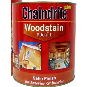 ลดล้างสต๊อค สีย้อมไม้ เชนไดร้ท์ ชนิดเงา ขนาด 1 ลิตร Chaindrite Woodstain